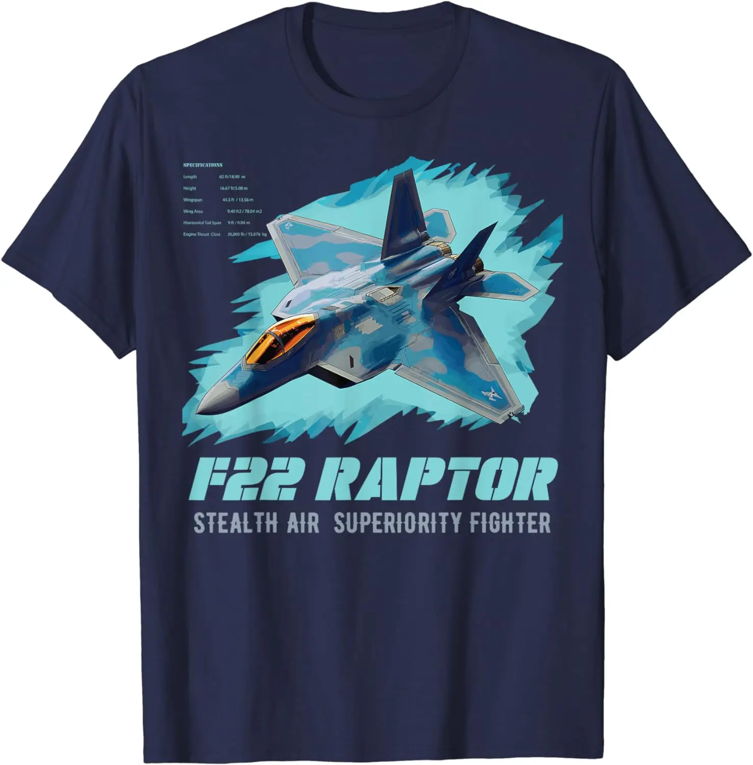 F-22 Raptor Fighter Unisex T-shirt Male and female couples summer short  Casual cotton new fashion comfortable clothing