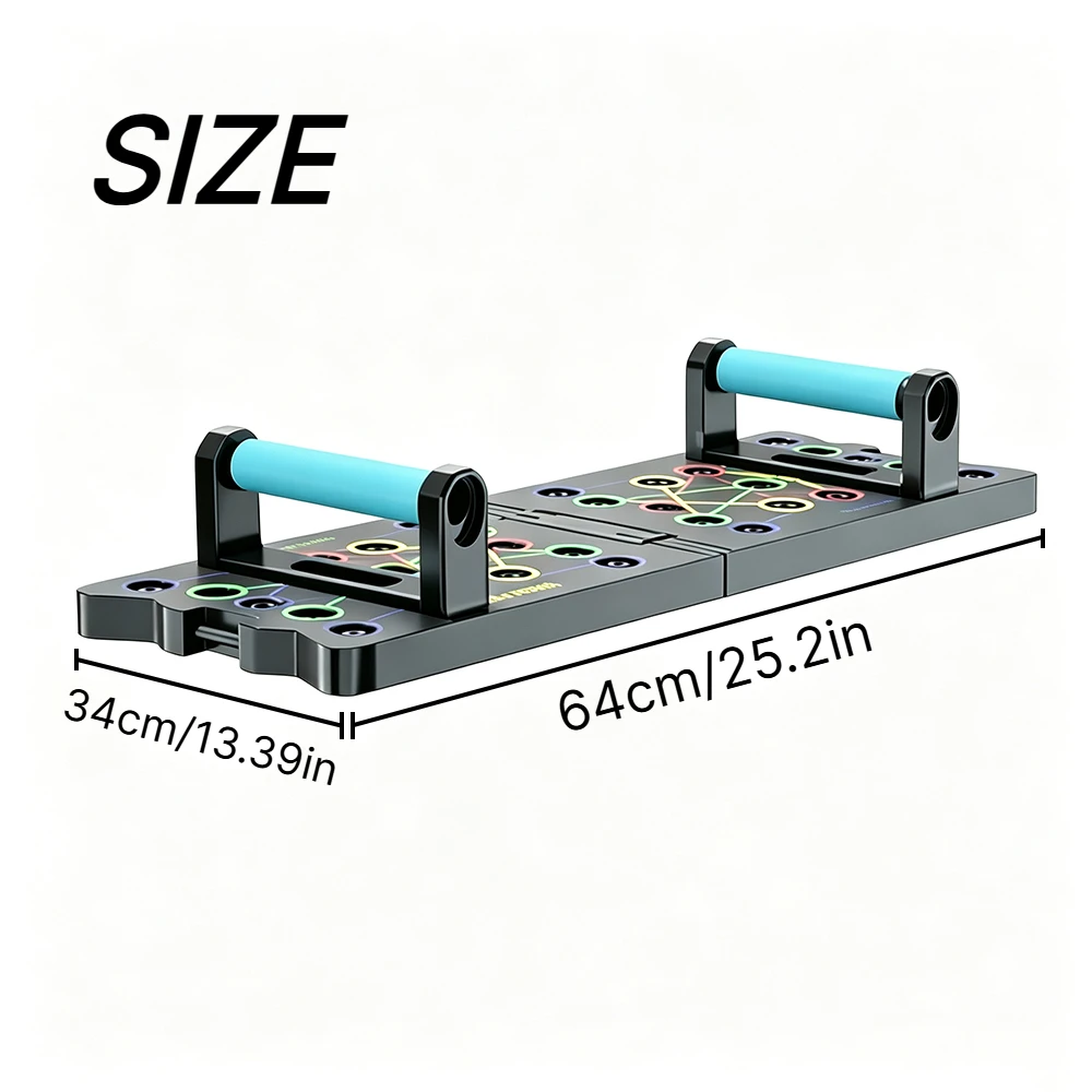Portable Foldable Push-Up Stand with Sit-Up Support, Multi-Angle Chest Press Rack, Home Gym Fitness Equipment for Men & Women