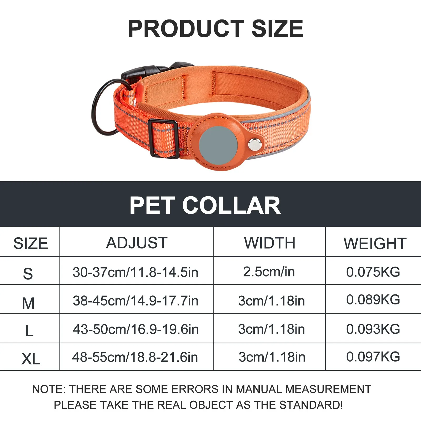 Reflective Dog Positioning Collar GPS Medium And Large Dog Non-strangle Neck Ring Pet Tracking Anti-lost Collar Traction Rope