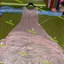 Glossy Sexy Women Satin Long Dress Sleeveless Loose Night Dress Plus Size Sleeping Robe