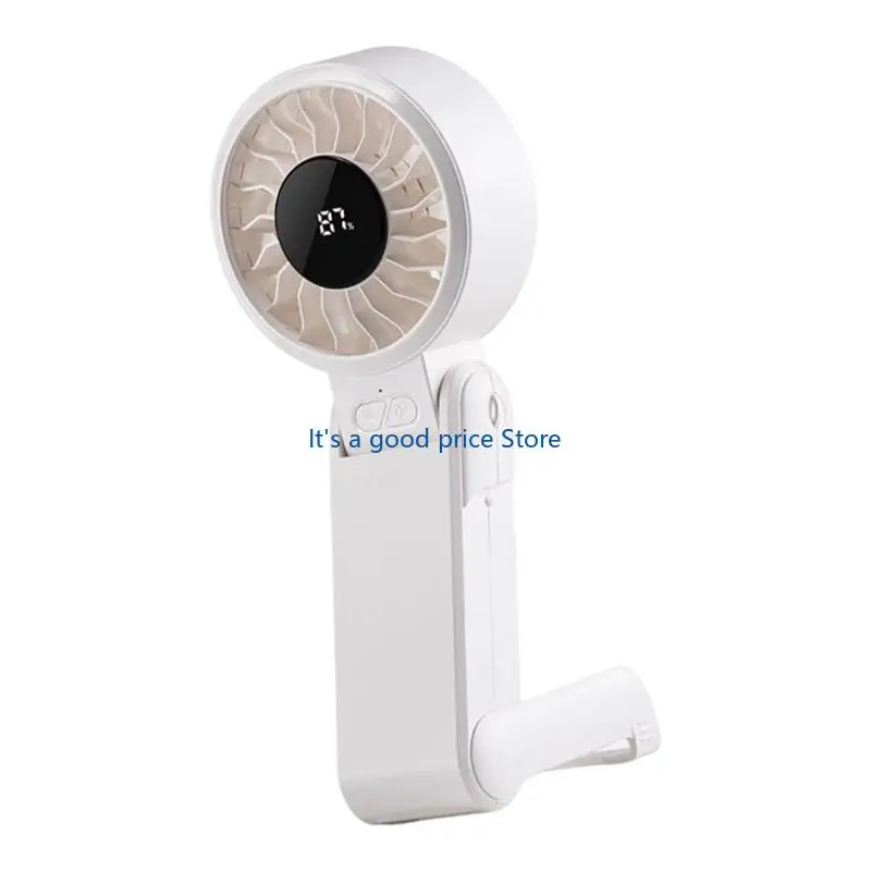 Ergonomic Wearable Fan With LED Screen And Smartphone Clip Neck Fan For Traveler Outdoor Cooling Hand Fan