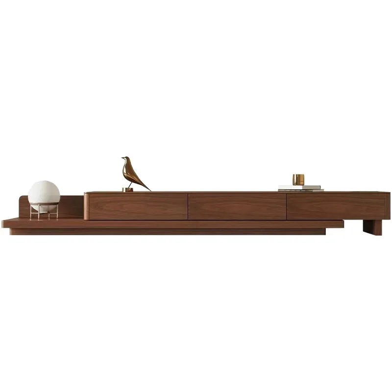 #Modern Minimalist Living Room Space-Saving Adjustable Wood TV Stand & Coffee Table With Extendable Features