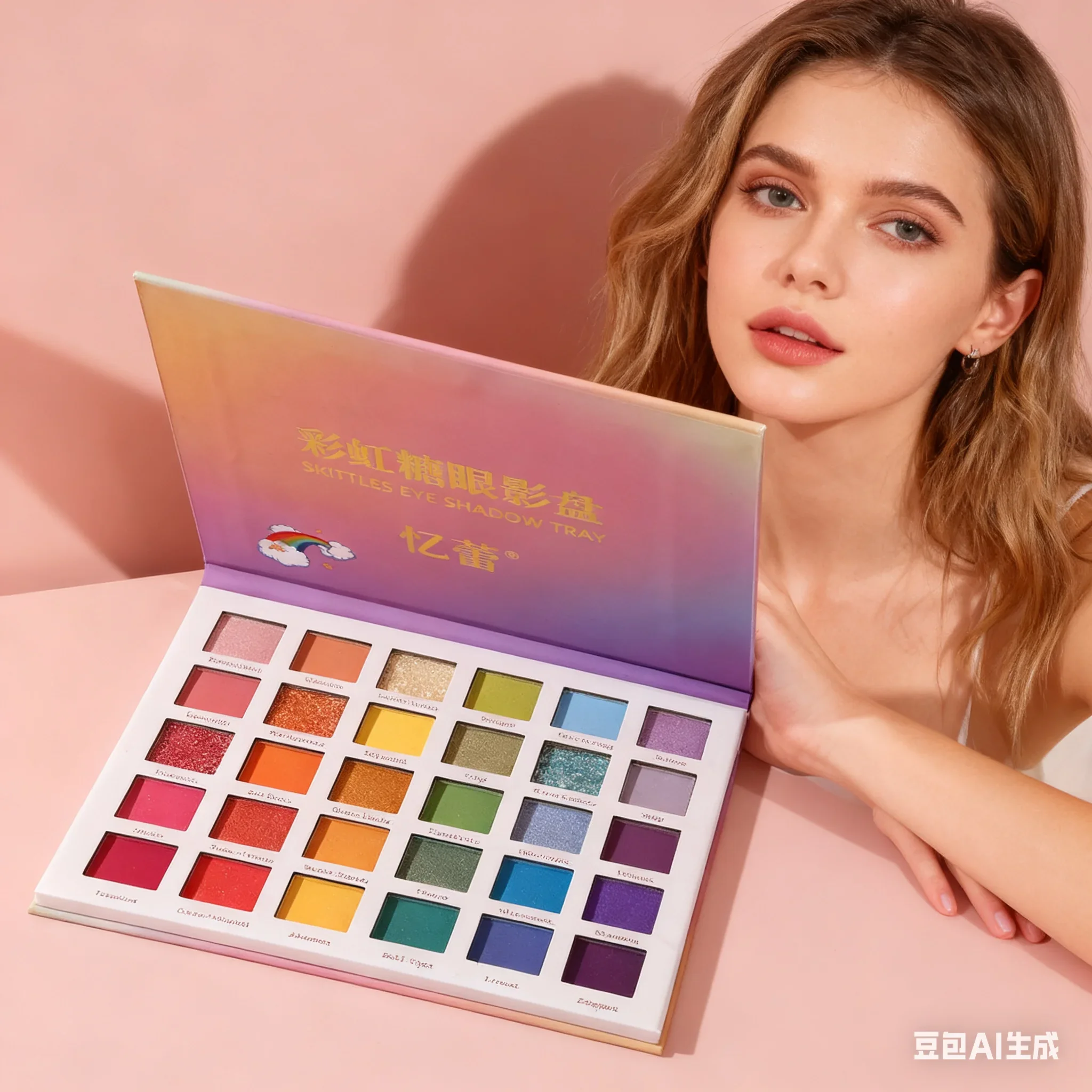 MUGELUUN Pink Eyeshadow Palette, Lucky Style with Stunning Matte Shimmer Shades Versatile for Everyday and Special Occ, 25 Color