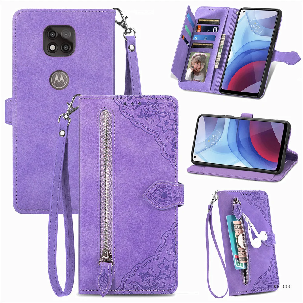 Stand Card Insert Phone Case for Motorola Moto G Stylus Pro Power (2021) 2020  Protection Shell Wallet Clip  Cover