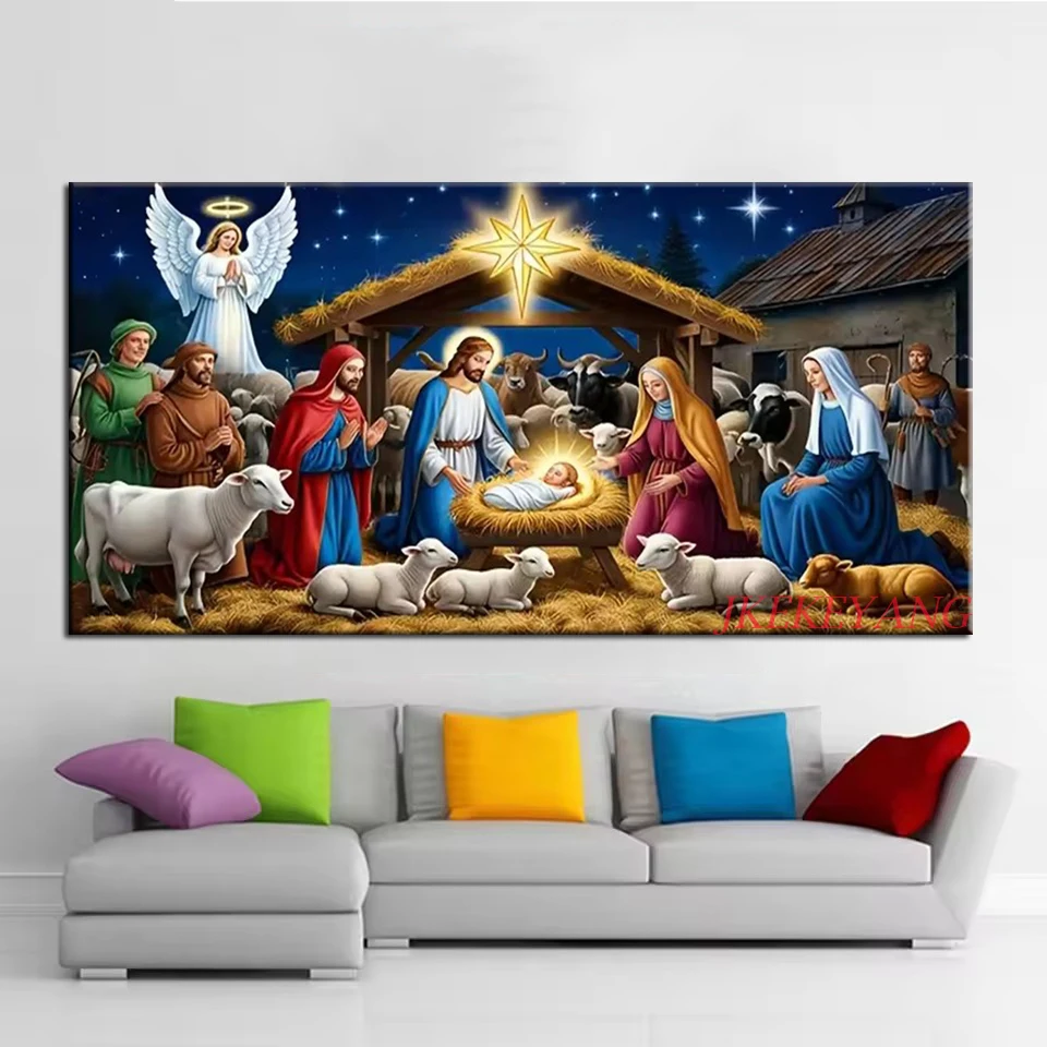 The Nativity of Jesus Picture DIY Diamond Painting Cross Stitch Full Drill Diamond Mosaic New Collection Home Decor