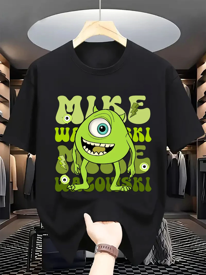 

Мужская повседневная футболка с принтом Майка Васки Disney «Monster Electric Company», удобная летняя футболка из чистого хлопка с круглым вырезом