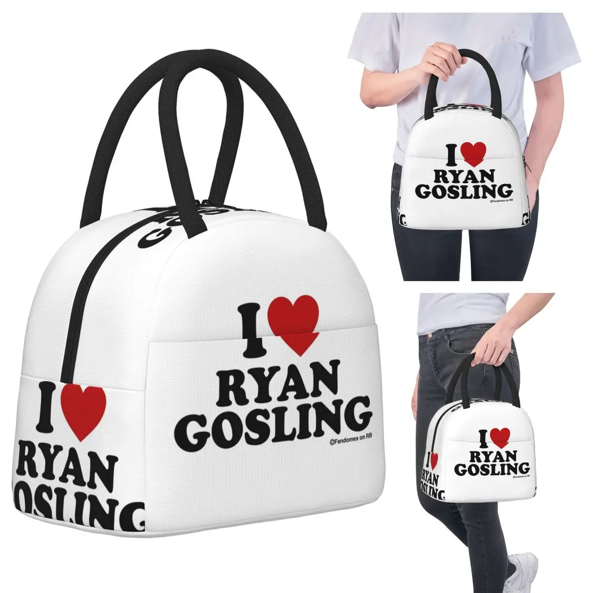 

I LOVE RYAN GOSLING DESIGN Insulated Lunch Bag for Kids School Cooler Thermal Food Box Tote Portable Lunch Boxes Container