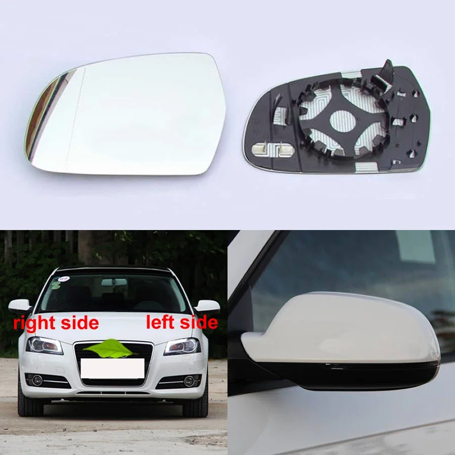 Car Mirrors For Audi A3 2010 2011 2012 2013  Side Mirrors Lens Door Wing Rear View Mirror Glass Heating 8T0857535E 4F0857535AF