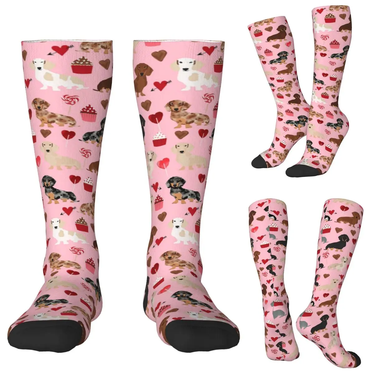 

Dachshund Dog Socks Harajuku Stockings All Season Long Socks Accessories for Unisex Birthday Present