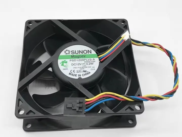 Free shipping original 9032 PSD1209PLV2-A 12V 90 * 32MM 4-wire 9cm cooling fan