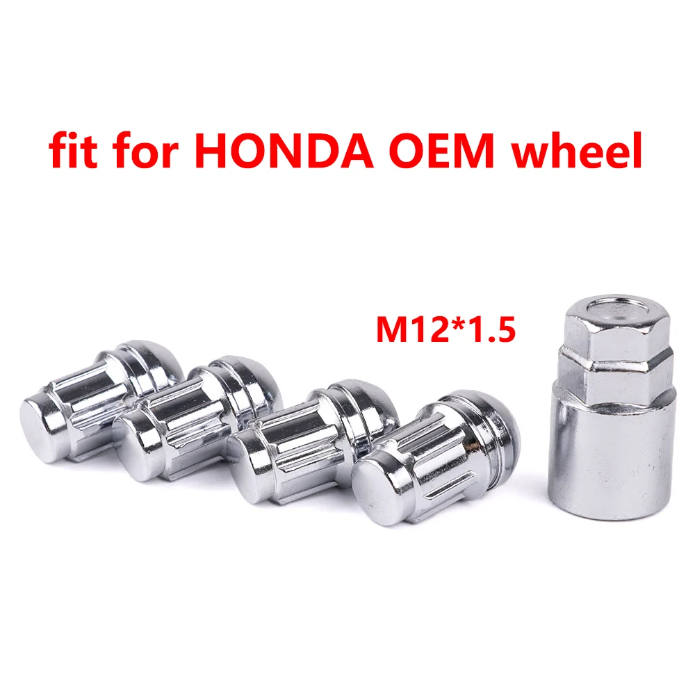 4PCS M12X1.5 for HONDA OEM wheel High Quality Anti-theft Security Steel Ball Seat Wheel Lock Lug Nuts Locking nut