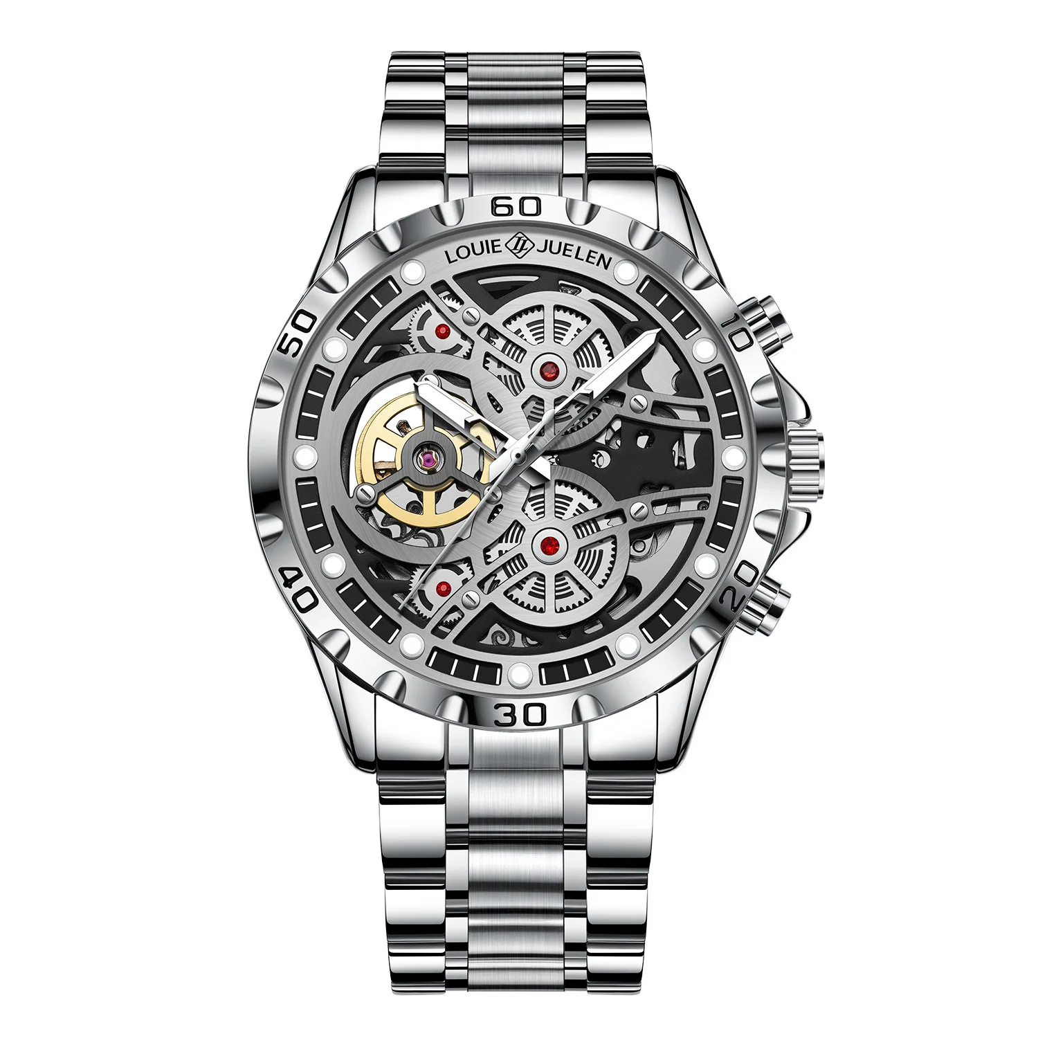 

Automatic watch retro style wholesale mechanical wristwatches skeleton carve waterproof relojes para caballeros