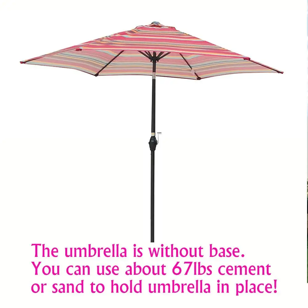 الأحمر الثقيلة 9FT مظلة خارجية إطار فولاذي وظيفة الميل 45 درجة قابل للتعديل كرنك مقبض UVF للفناء الخلفي شرفة