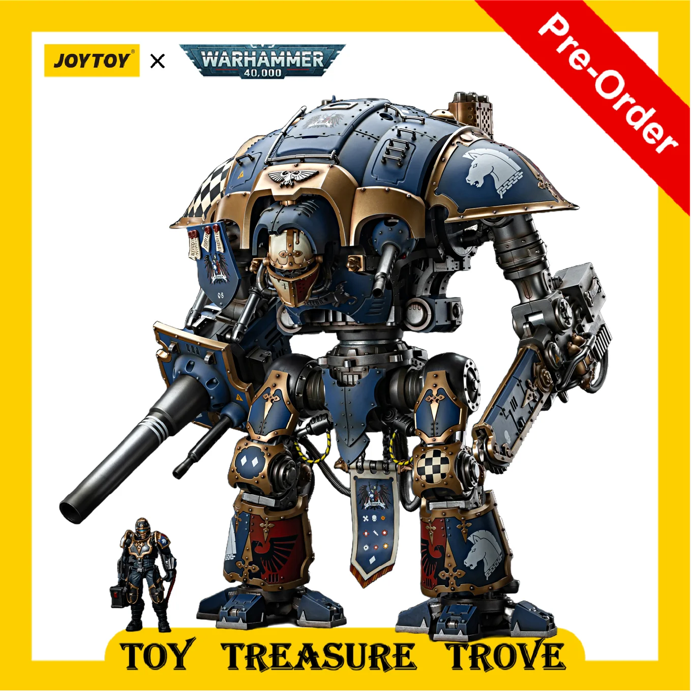 

[PRE ORDER] JOYTOY Warhammer 40k 1/18 Фигурки Imperial Knights House Terryn Knight Paladin Модель Рисунок