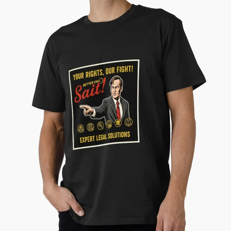 

Retro Crime Movie Better Call Saul Gift t shirt 0502 Men's 100% cotton O-Neck Short Sleeve Graphic clothes All size tee S-6XL