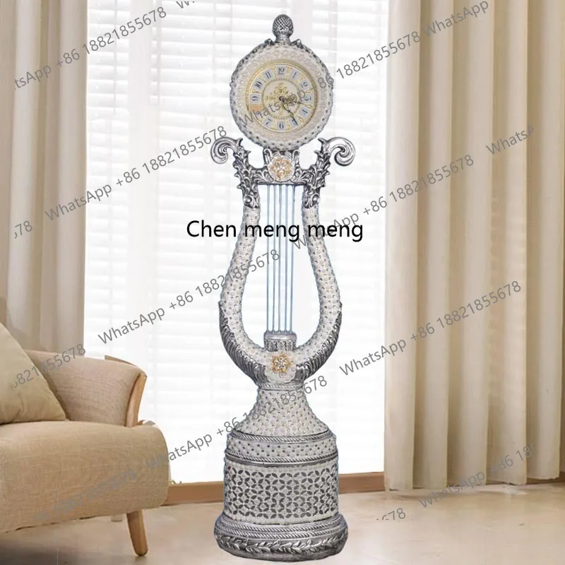 

European-style large floor-to-ceiling villa living room antique standing clock simple seat watch modern clock simple fashion