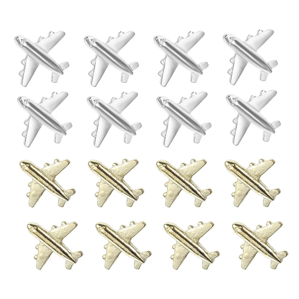 24 قطعة دبابيس دفع الطائرة المعدنية الإبهام اللوازم المكتبية الزخرفية للخرائط صور السفر التقويم عرض الجدار الديكور #2