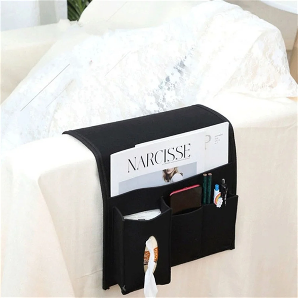 Cloth TV air conditioner remote control Storage bag Bedside magazine storage bag Sofa hanging bag Desk desk sundry bag