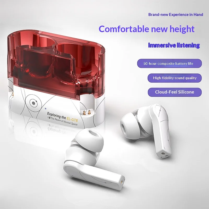 Tws Wireless Bluetooth 6 Earbuds Half In Ear 13mm Dynamic Driver Long Battery Life Music Low Latency Gaming For Smartphone Adult
