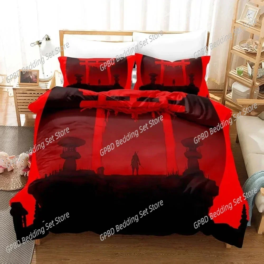Anime Sekiro Game 3D NEW Duvet Cover Pillowcase Bedding Set Adult Boy Girl Bedroom Decoration Children Single Double Large