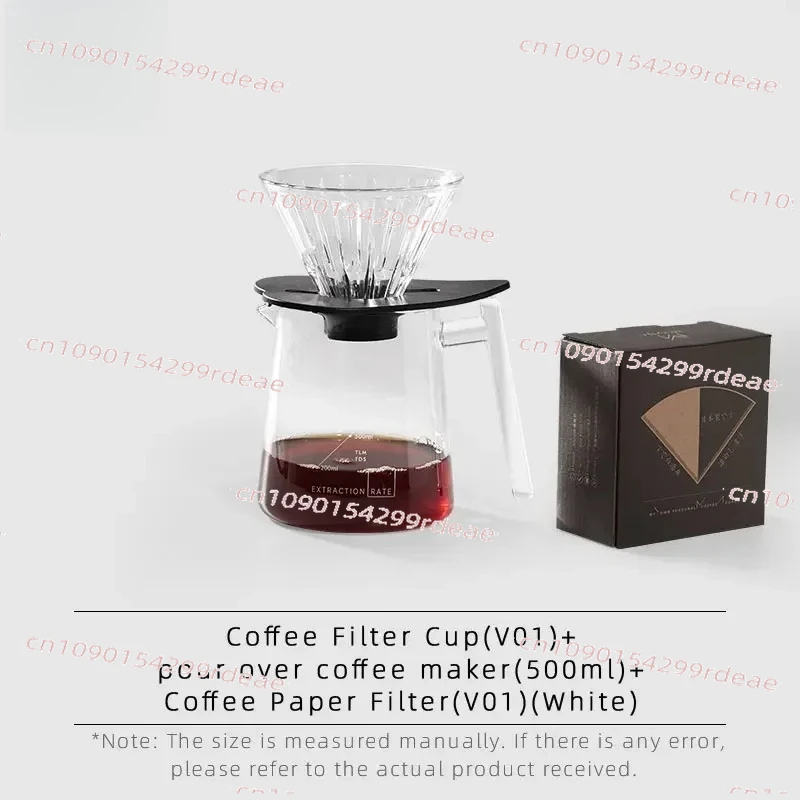 

MUVNA Coffee Pour Over Coffee Maker Set/High Temperature Borosilicate Glass,Reusable Filters,500ml Brew Coffee Utensils