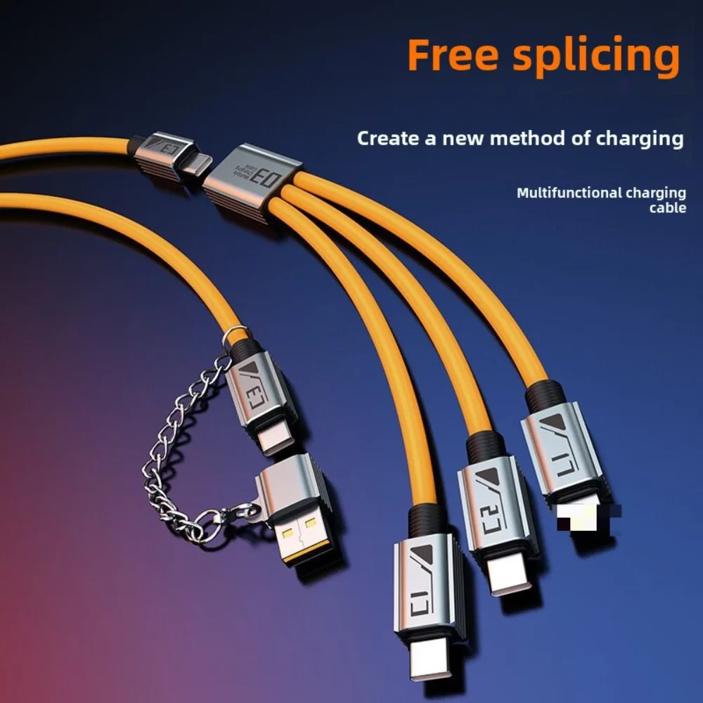 100W USB Type C Cable 4 in 1 PD 100W USB C to Type C Fast Charging Data Cable for Phone image 3