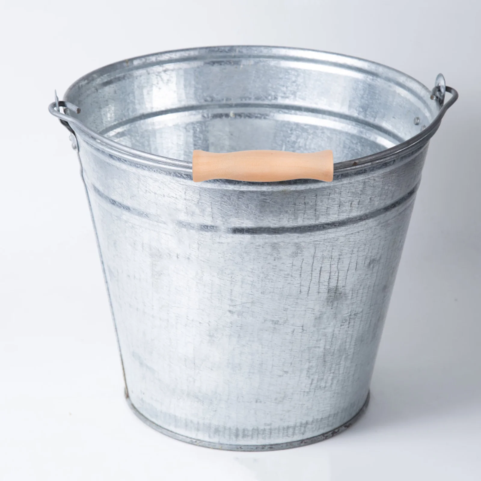 

10Pcs Bucket Handle Replacement Kit Natural Wood Grip for Water Pails Enhanced Durability for Milk Paint and Cleaning Buckets