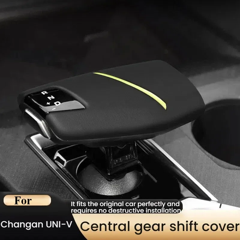 Leather Gear Shift Knob Cover for Changan CS75 PLUS 2022+ and UNI-V 2022+ Anti Scratch Lever Protector Interior Accessories