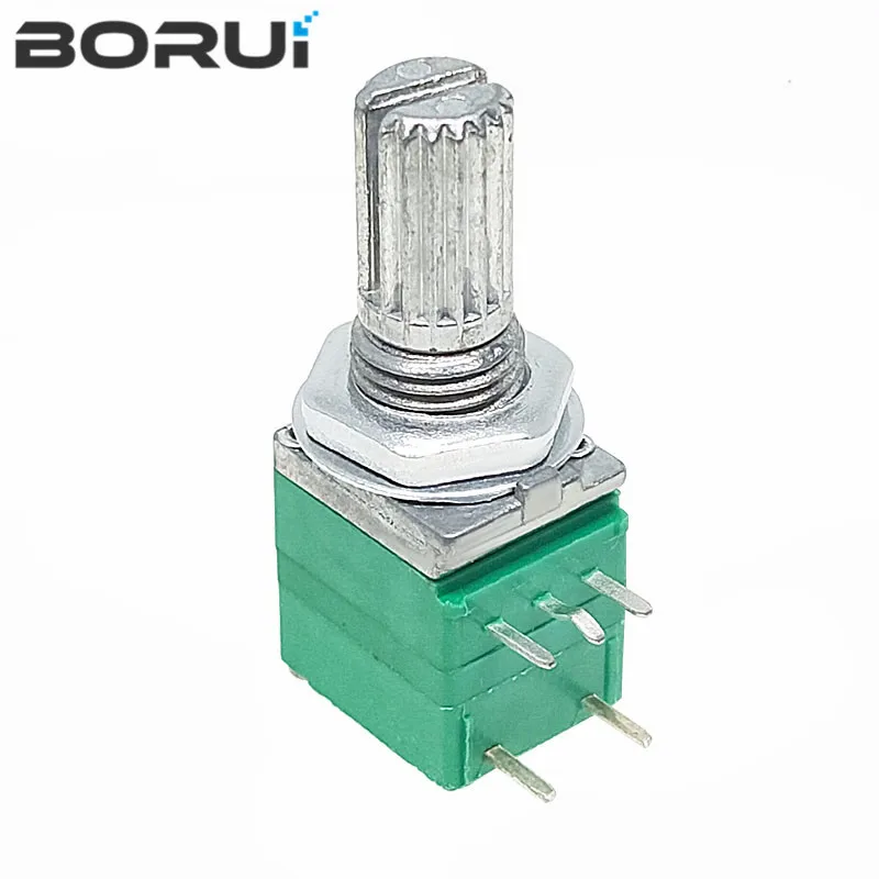 5 قطعة جديد RV097NS 5pin RK097NS RV097 5K 10K 20K 50K 100K 500K مع مفتاح عمود الصوت 15 مللي متر مكبر للصوت ختم الجهد