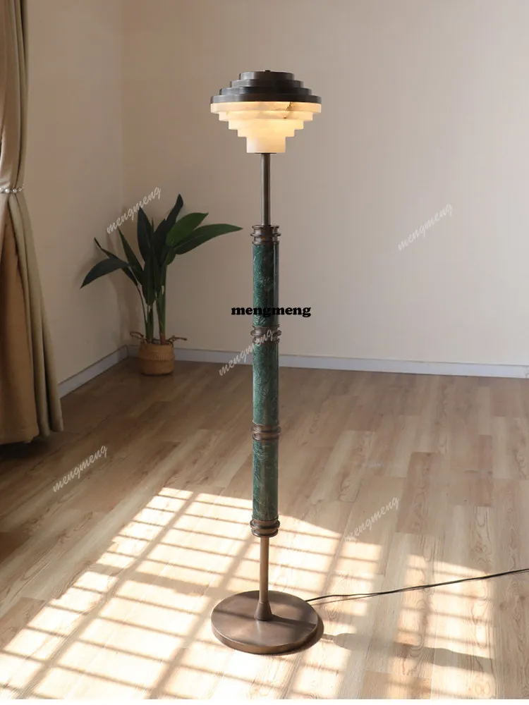 Hotel villa private house lobby high-end luxury Spanish marble floor lamp designer living room front desk