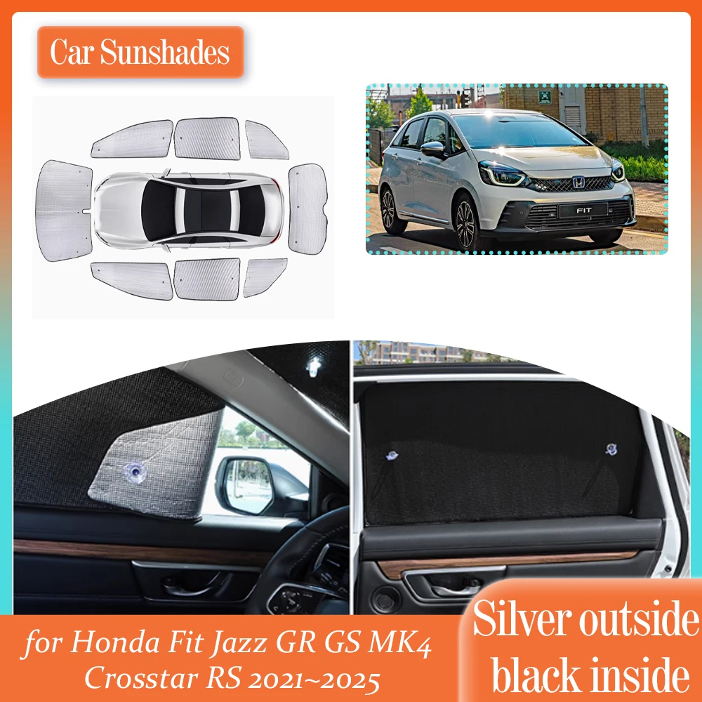 

Солнцезащитный козырек для Honda Fit Jazz GR GS MK4 Crosstar RS 2021 ~ 2025 на крыше, солнцезащитный козырек, занавеска на лобовое стекло, аксессуары для люка