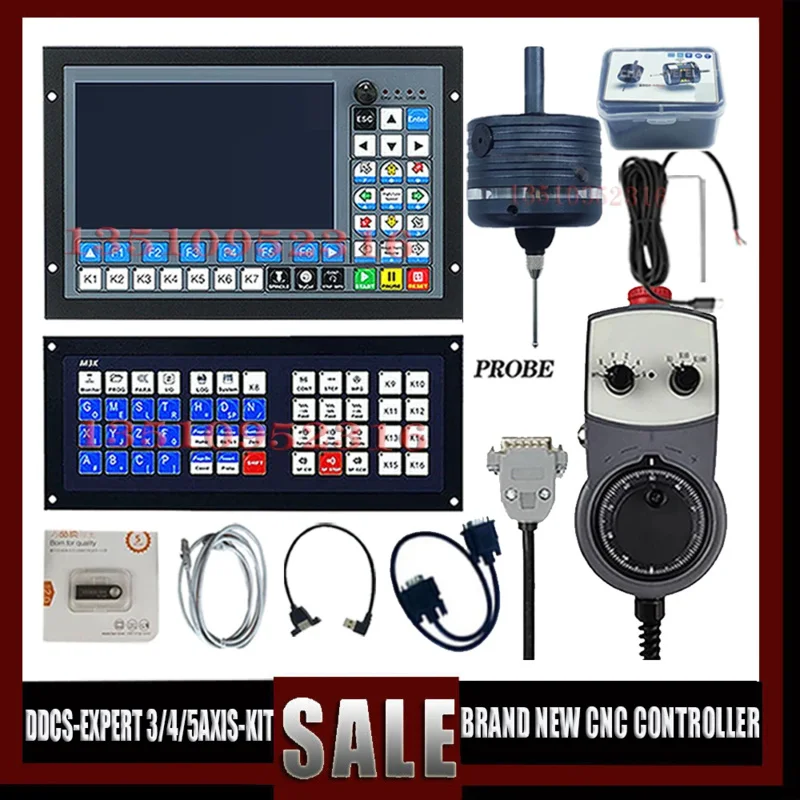 Upgrade Ddcs-Expert Cnc Offline Controller Kit G Code 3/4/5 Axis 3 Edge Finder Latest Extended Keyboard Handwheel Mpg