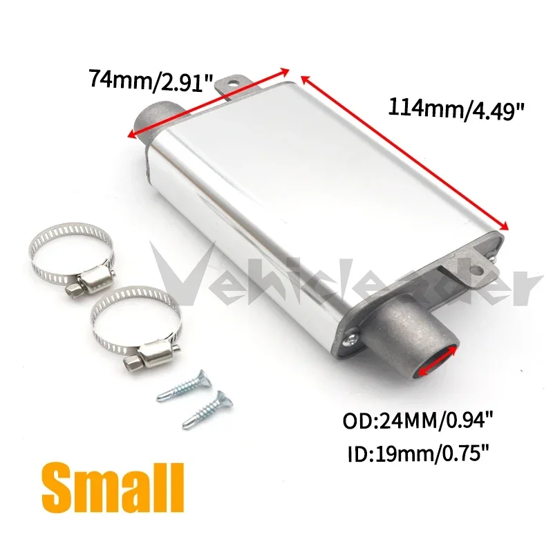 Webasto Eberspacher용 스몰 사이즈 머플러 소음기, 업그레이드 클램프 브래킷, 자동차 에어 디젤 주차 히터 배기 파이프, 24mm