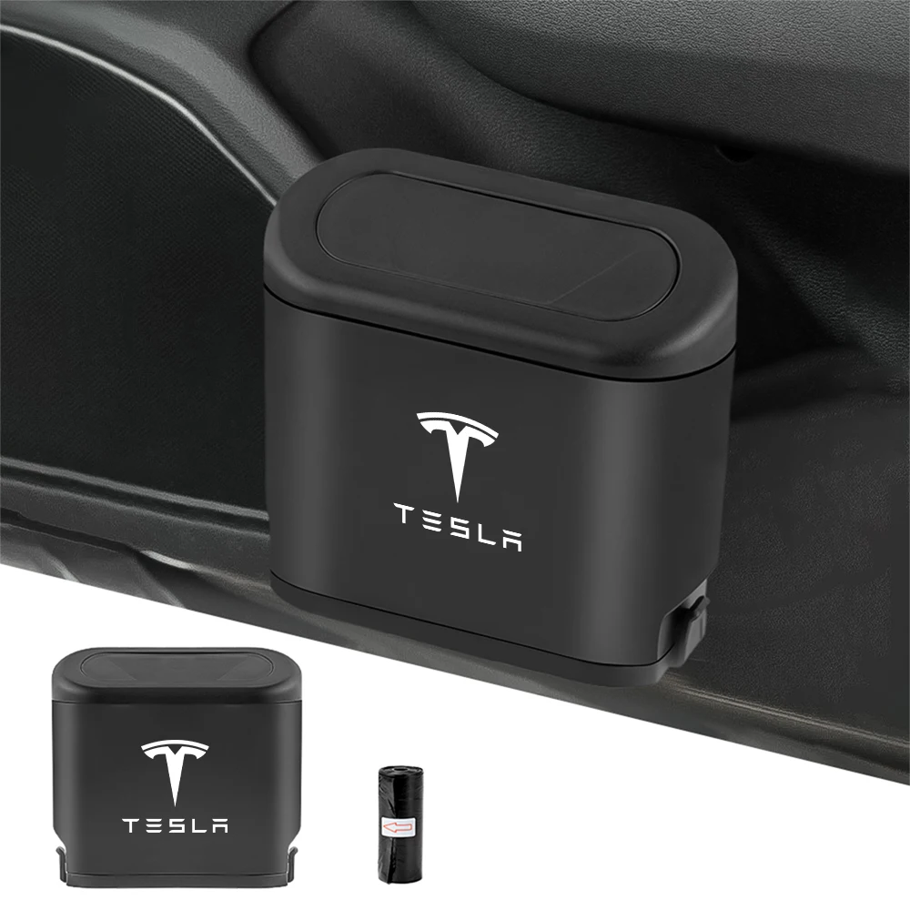 سلة مهملات السيارة البلاستيكية متعددة الأغراض ملحقات داخلية لسلة المهملات لسيارة تسلا موديل 3 موديل S موديل X Mod WYE K80 Invader