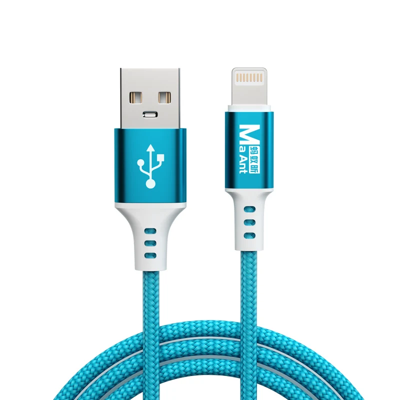 MaAnt-Cable de carga intermitente de datos USB 3 en 1, soporte para Iphone/Ipad/Ipod, recuperación automática, modo Lightning, línea de transmisión de datos