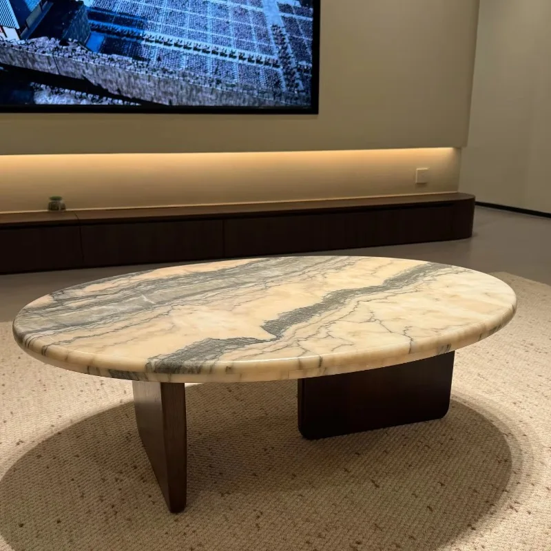 Custom Modern Luxury Marble Coffee Table Natural Stone Top for Living Room Home Bar Villa & Hotel