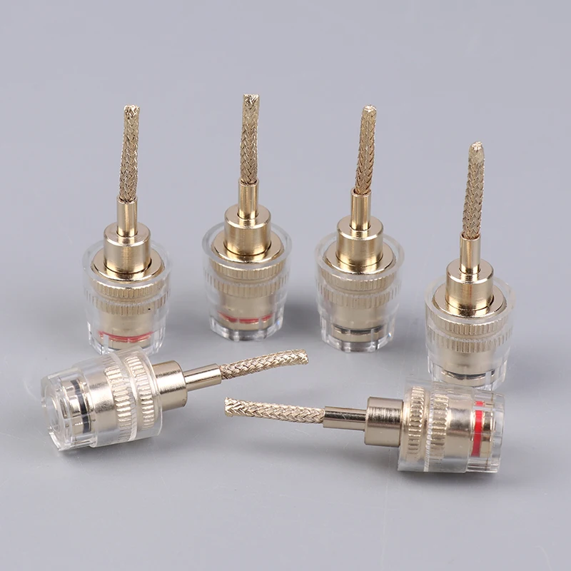 【2/4Pcs 4MM Banana Female To 2MM Pin Connector HIFI Cable Adapter Plug Braided Copper Wire For Audio Socket】