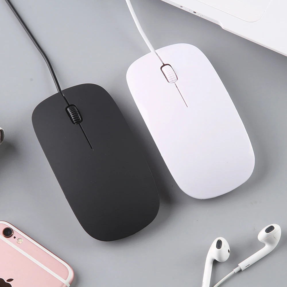 Neutral Wired Mouse 2.4Ghz with USB Cable Ergonomic Ultrathin Mice For PC Laptop Business Computer Office Mouse 1.2m