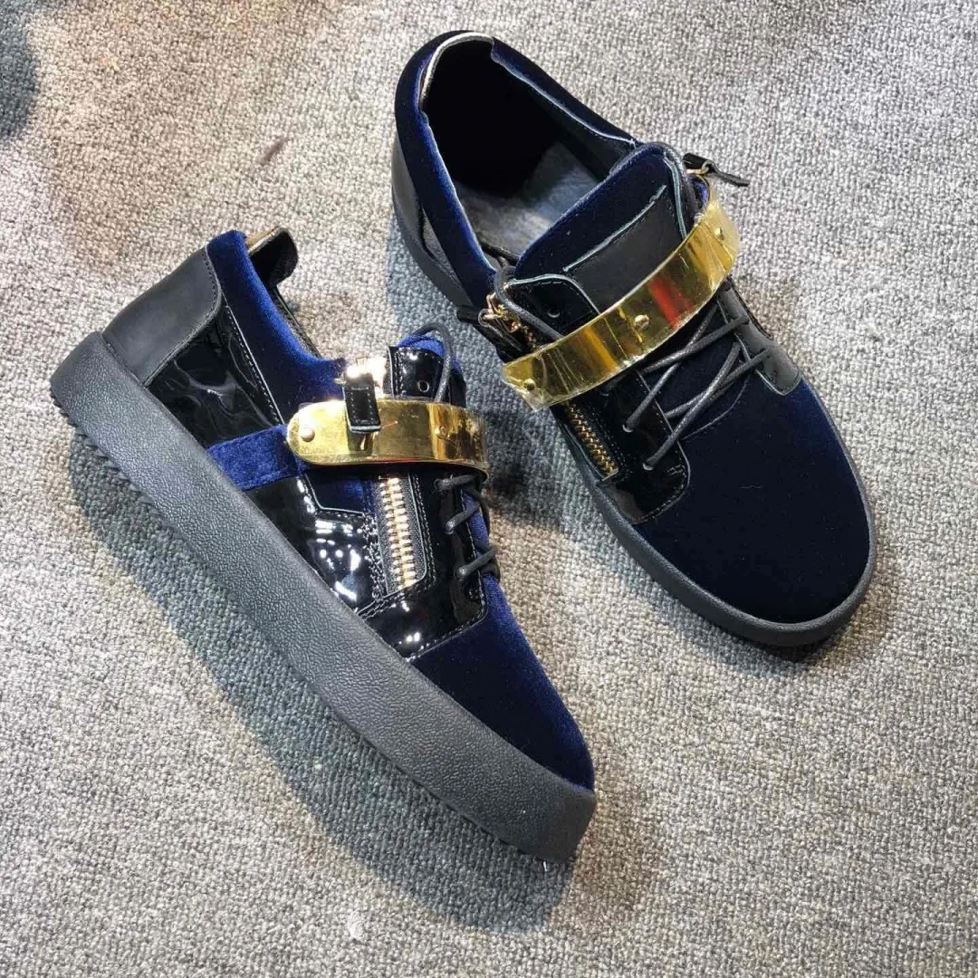 

Top Hight Quality Casual Sneakers For Men and Women Real Leather Brand Designer Unisex Tennis Shoes GZ Zipper Loafer Shoes G1129