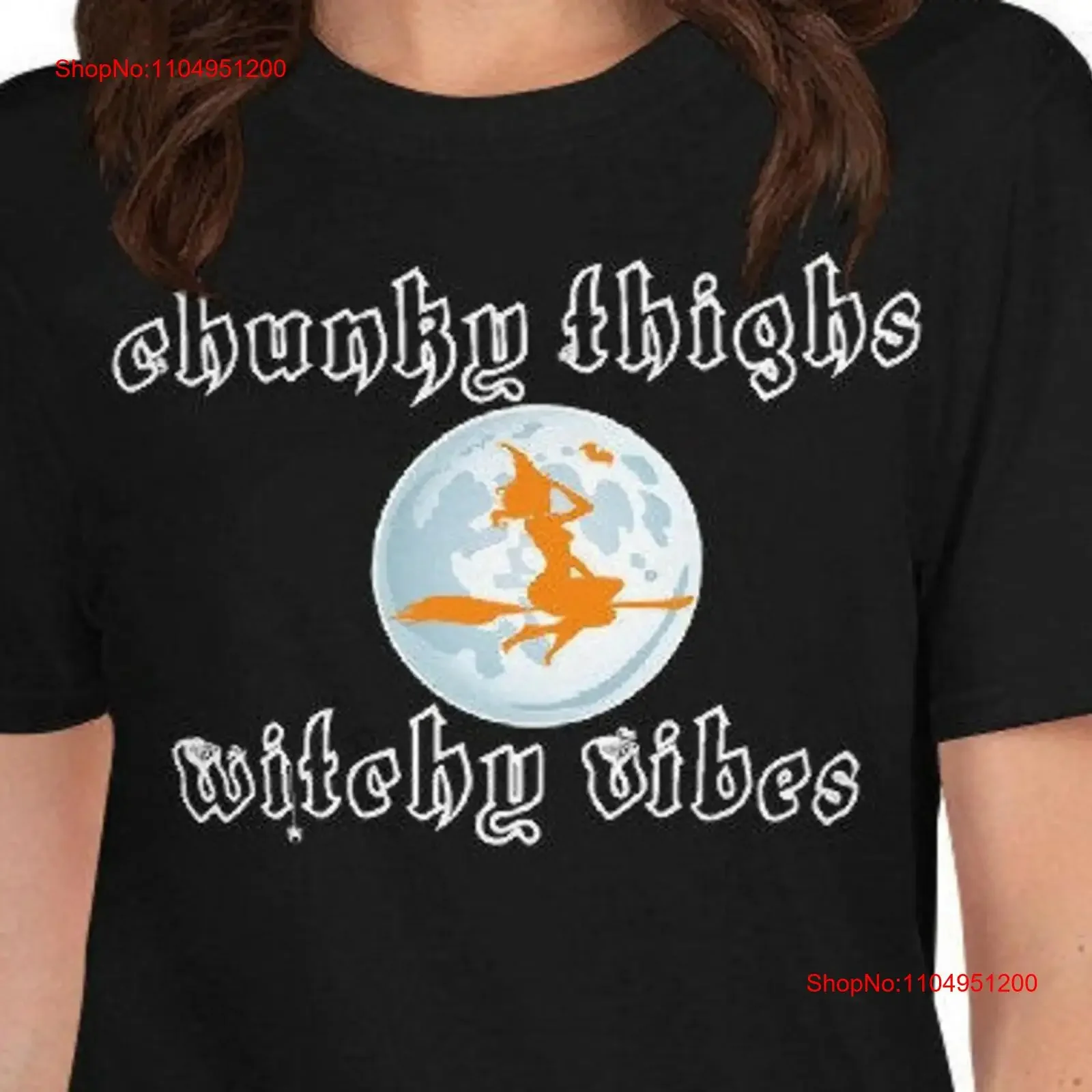 

Chunky Thighs and Spooky Vibes T Shirt Womens Halloween 2021 Funny vintage Washed streetwear designer clothes