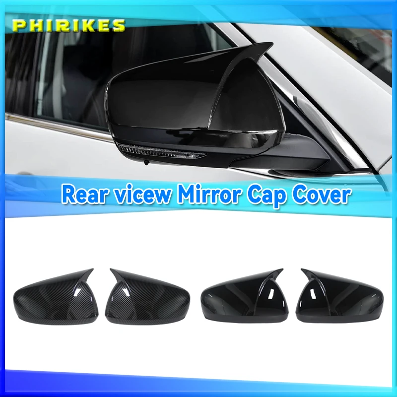 For Renault Koleos MK2 HC For Samsung QM6 ABS Black/Carbon Car Rearview Mirror Cover 2017-2023 accessories