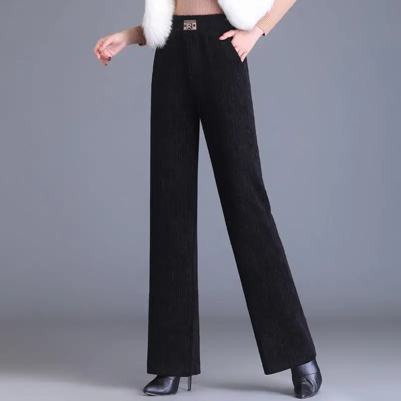 المرأة خمر سروال قصير مستقيم ، النمط الكوري ، ارتفاع الخصر ، واسعة الساق ، المتضخم ، فضفاض ، رسالة طباعة ، الخريف ، الخريف #2