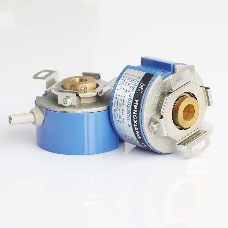 GOOD HENGXIANG Optical Hollow Shaft Encoder K48-J6S2000/6Q8 Line Driver TTL signal ABZUVW Less Wire 6 Poles 8mm Shaft 10000PPR I