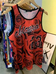 Hipjazer Polyester  23 chicago original  # 3D Printing   Basketball Jersey cartoon Street Art Sport Beach  Training  Shirts Tops