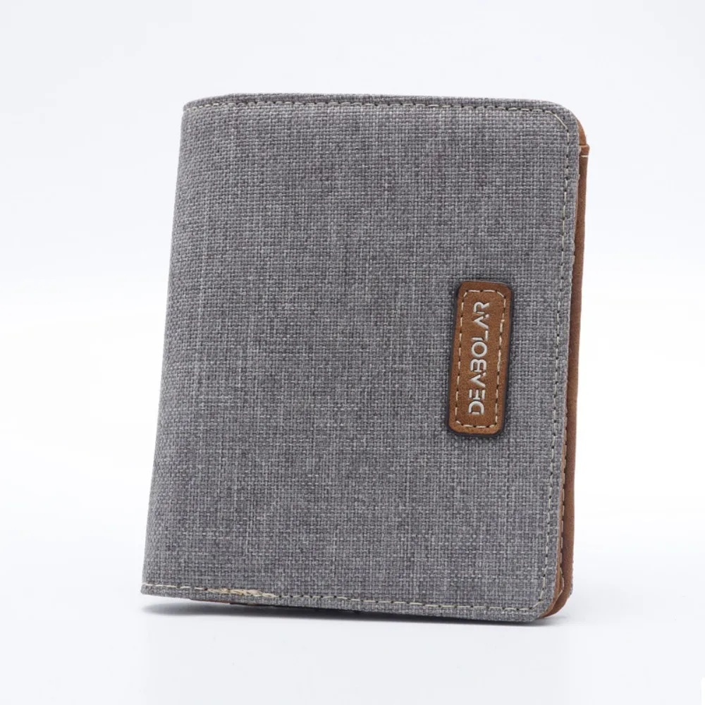 

New Canvas Retro Men's Wallet Soft Lightweight Coin Purse Ultra Thin Multiple Pockets Wallet Credit Card