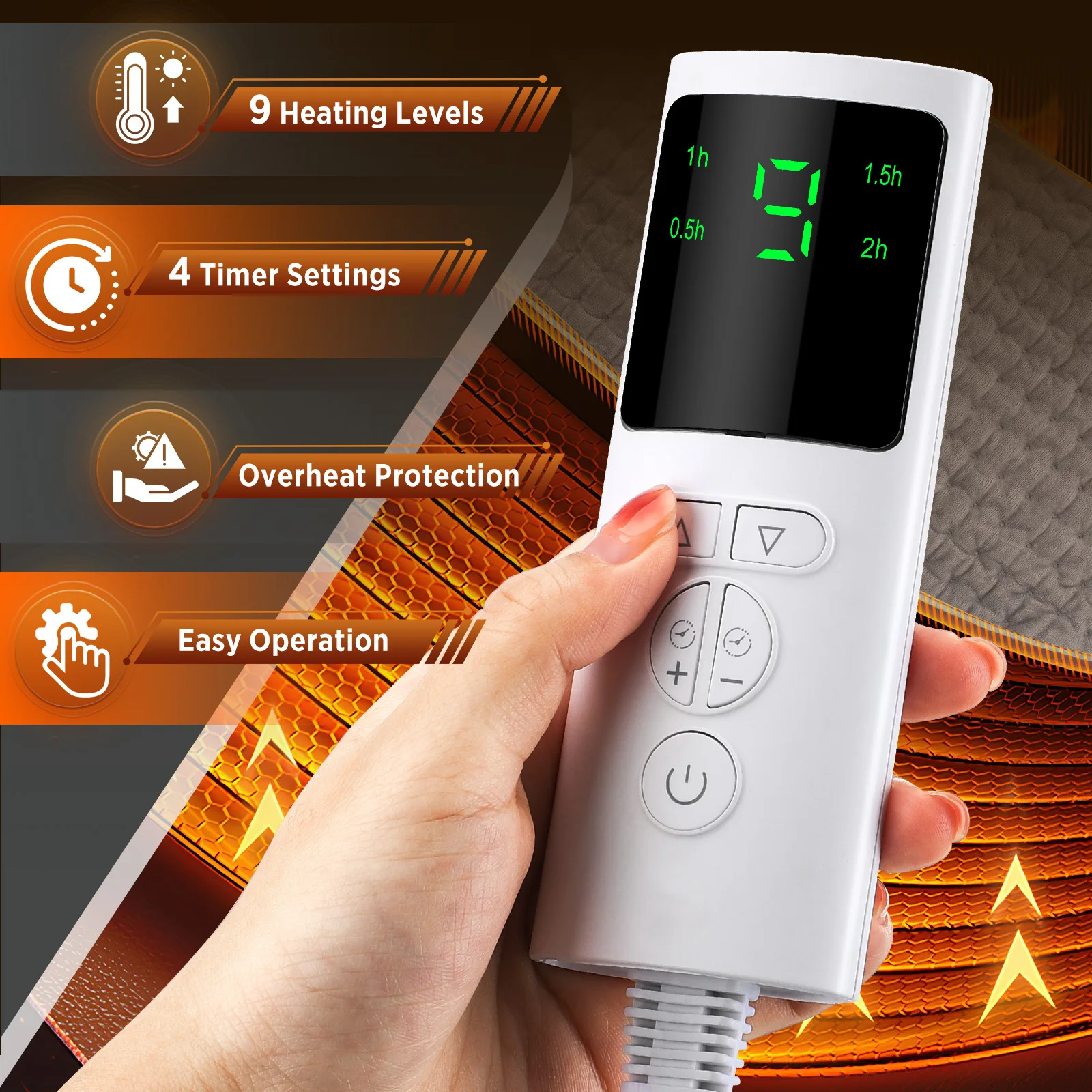 Portable Heating Support Belt Heated Waist Brace With Adjustable Temperature Warm Back Belt Abdomen Warmer Lumbar Support Pad image 3