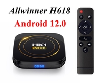 3pcs Android 12.0 TV BOX HK1 RBOX H8S 6K 2.4G/5G Wifi 2GB 4GB 64GB Allwinner H618 Quad Core BT4.0 HDR 10 Smart Media Player