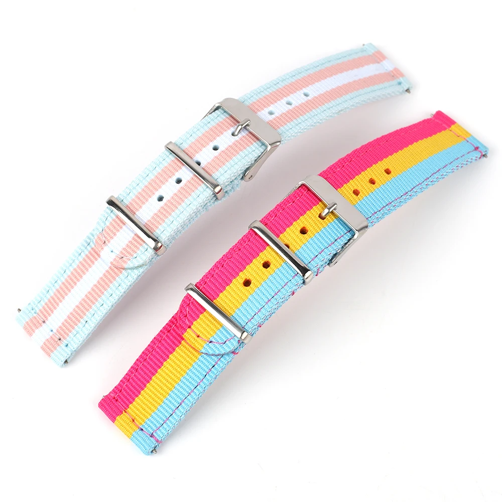 

Premium Braided Nylon Watch Strap 20mm Stainless Steel Buckle Men Women Replacement Bracelet Wrist Band Watch Accessories