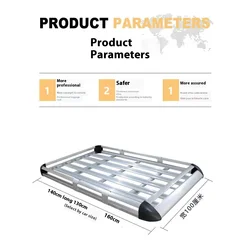 Stop aluminium 127 * 90 cm, 140 * 100 cm, dwuwarstwowy bagażnik dachowy do samochodu, dach SUV-a, wiszący kosz na ciężarówkę ze stopu aluminium