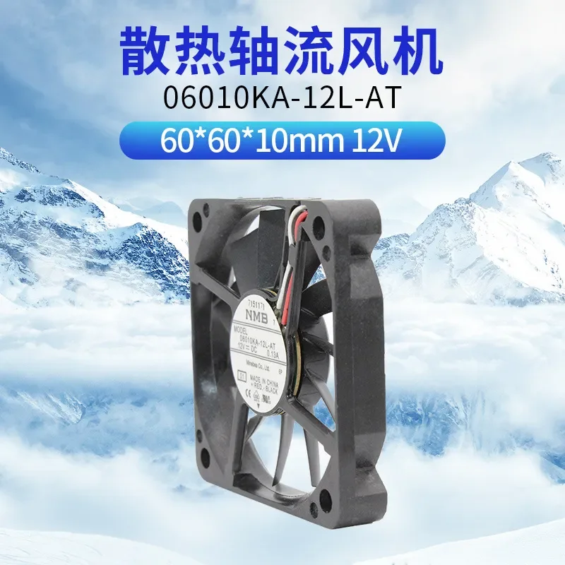 for NMB 06010KA-12L-AT-BA 6010 DC 12V 0.13A 6CM Slim Silent Chassis Fan